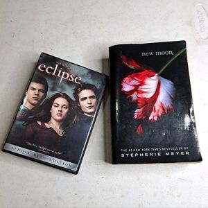 Stephanie Meyer New Moon the twilight saga Book and twilight eclipse DVD.